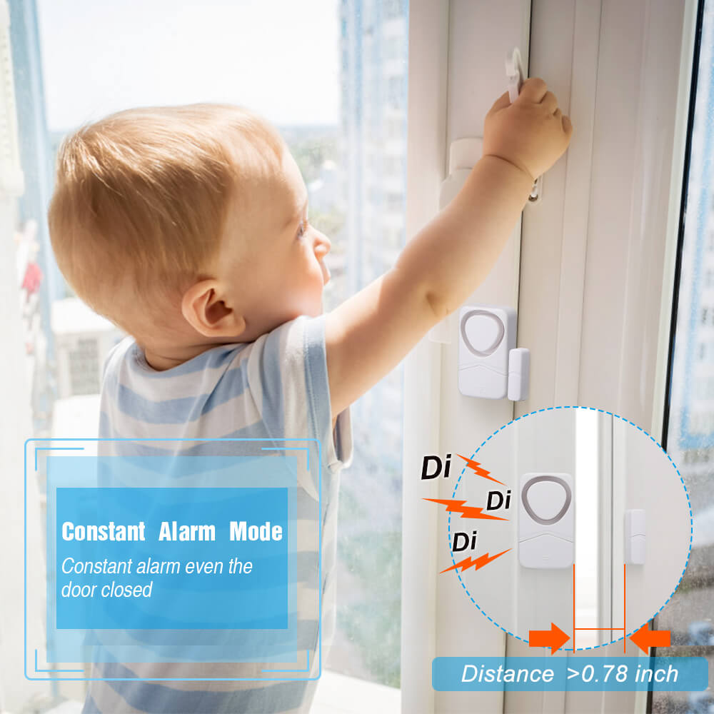 Wsdcam Small Wireless Door and Window Alarms White