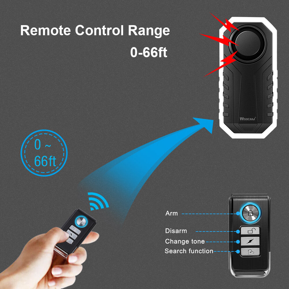 Wsdcam Wireless Anti-Theft Bicycle Motorcycle Alarm