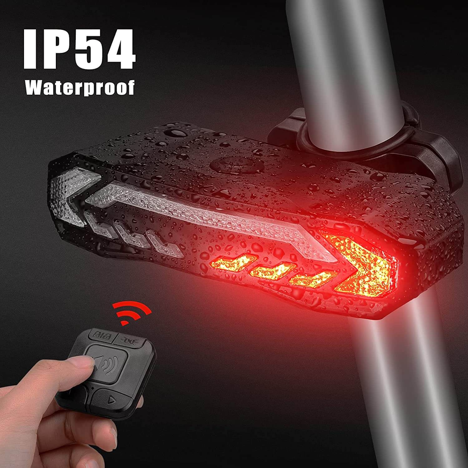 Wsdcam Smart Bike Tail Light with Turn Signals and Brake Light