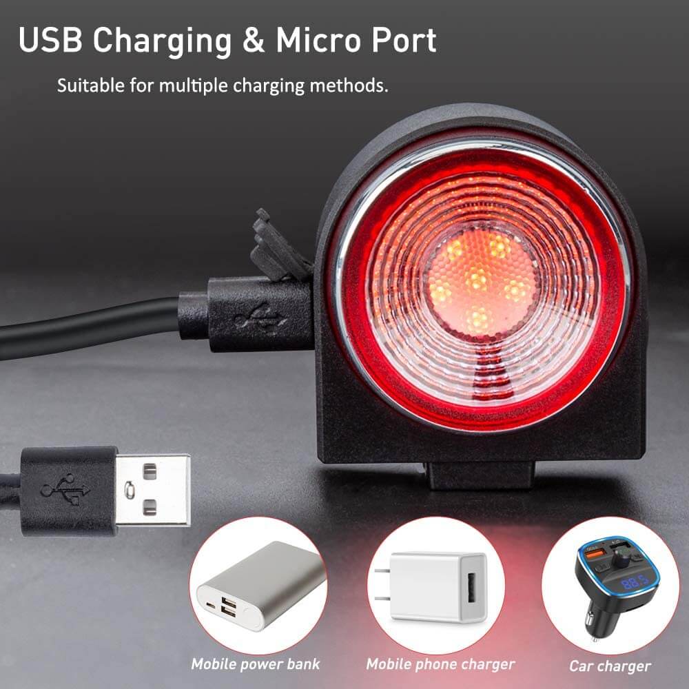Wsdcam 2 in 1 Anti-Theft Bike Alarm with Smart Bike Tail Light