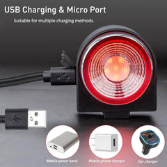 Wsdcam 2 in 1 Anti-Theft Bike Alarm with Smart Bike Tail Light