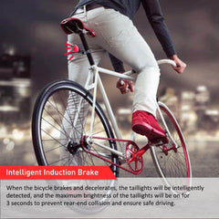 Wsdcam 2 in 1 Anti-Theft Bike Alarm with Smart Bike Tail Light