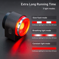 Wsdcam 2 in 1 Anti-Theft Bike Alarm with Smart Bike Tail Light