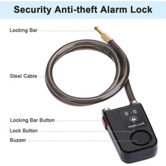 Wsdcam Bluetooth Bike Lock Alarm APP Control 110dB