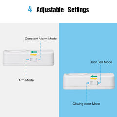 Wsdcam Small Wireless Door and Window Alarms White