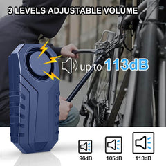 Wsdcam Wireless Anti-Theft Bicycle Motorcycle Alarm Blue