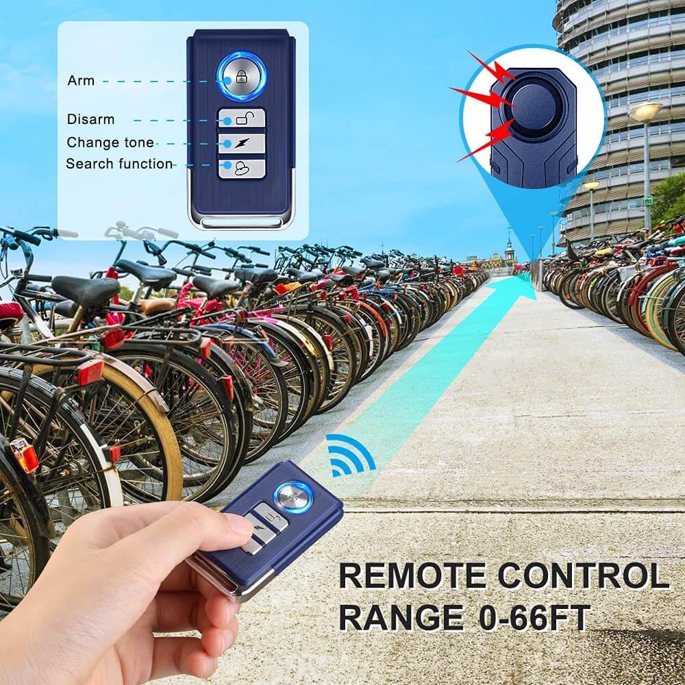 Wsdcam Wireless Anti-Theft Bicycle Motorcycle Alarm