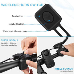 Wsdcam Bike Alarm Horn with Remote Loud 113dB