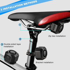 Wsdcam Bike Alarm with Remote USB Rechargeable