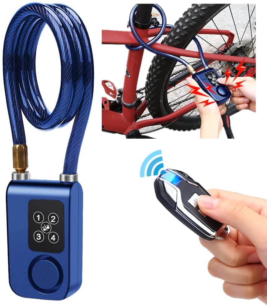 Bike Vibration Alarm With Rear Light, Auto Arm Mode, 110dB Anti-theft, USB Rechargeable