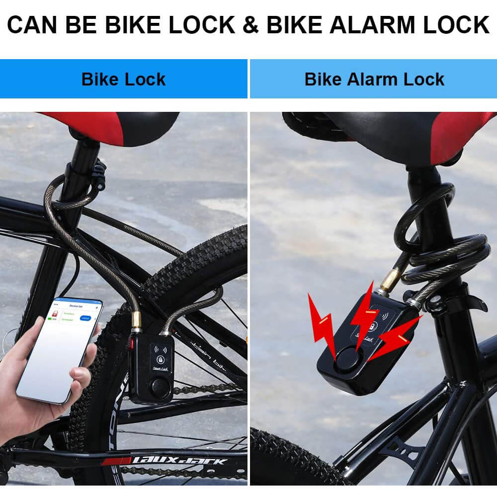 Wsdcam Bluetooth Bike Lock Alarm APP Control 110dB