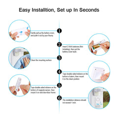 Wsdcam Door and Windows Alarm with Security Strobe Light