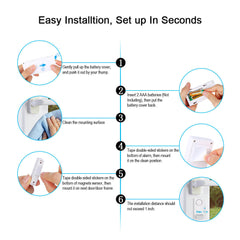 Wsdcam Door and Windows Alarm with Security Strobe Light