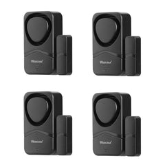 Wsdcam Small Wireless Door and Window Alarms Black